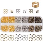 Open Jump Rings Brass Jump Rings, Mixed Color, 13x5x1.5cm, 1290pcs/box