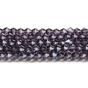 Прозрачные стеклянные бусины гальваническим пряди GLAA-F029-4mm-C04
