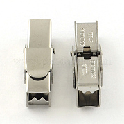 Smooth Surface 201 Stainless Steel Watch Band Clasps STAS-R063-89