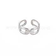 304 anello per polsino aperto cavo in acciaio inossidabile per donna RJEW-S405-223P