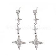 Star Long Dangle Stud Earrings EJEW-S199-24P-NF