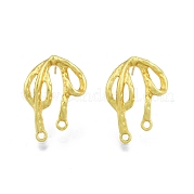 Rack Plating Brass Stud Earring Findings KK-G437-04MG