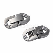 304 Stainless Steel Fold Over Clasps STAS-N087-48B-01P
