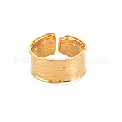 Ионное покрытие (ip) 304 кольцо из нержавеющей стали с открытой манжетой для женщин RJEW-S405-180G