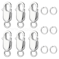 50pcs 5x10/6x12/8x14m Metal Lobster Clasps for Bracelets Hooks Chain  Closure Findings Accessories for Jewelry Making Wholesale