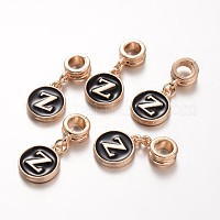 PandaHall Elite 26 Style Alphabet Letter Beads, A-Z Letter Charms Capital Letter  Beads Brass Initial Charms 14K Gold Plated Pendants for Meaningful Gift Bracelet  Jewelry Making 