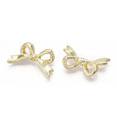 Colgantes de la aleación, sin plomo y níquel y cadmio, lazo, la luz de oro, 16x25.5x4.5mm, agujero: 2.2 mm