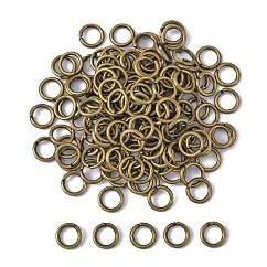 Latón anillos del salto abierto, redondo, sin plomo y cadmio, Bronce antiguo, 7x1mm, 18 diámetro, diámetro interior: 5 mm, aproximamente 4000 unidades / 500 g