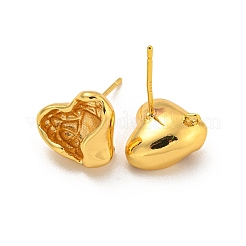 Orecchini a perno in ottone placcati a cremagliera&nbsp;KK-T072-14G