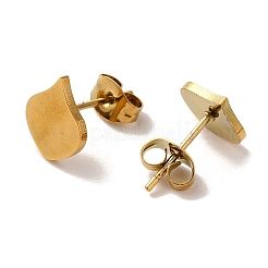 Orecchini a bottone in acciaio inossidabile 304 con placcatura sotto vuoto pvd&nbsp;EJEW-Z040-08G