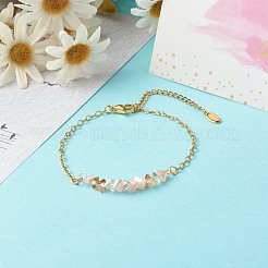 Braccialetti con perline di vetro placcato&nbsp;BJEW-JB06574-05