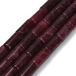 Billes de jade naturelles de teint en malaisades teintes&nbsp;G-C285-B01-01D