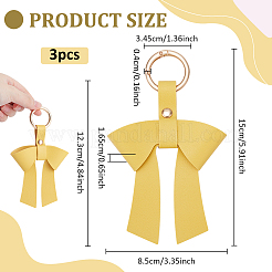 Porte-clés en cuir pu&nbsp;KEYC-WH0029-129A
