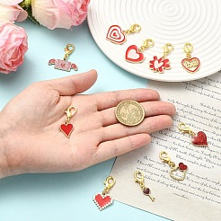 10 Stück Alu-Emaille-Anhänger&nbsp;HJEW-YW00511