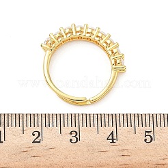 Micro ottone spianare anelli zirconi&nbsp;RJEW-H258-12G