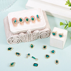 48 Stück 12 Stile Legierung Strass Cabochons&nbsp;MRMJ-TA0001-45A