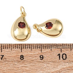 Pendentifs avec zircon cubiques à micro-pavés en laiton&nbsp;KK-C143-01G