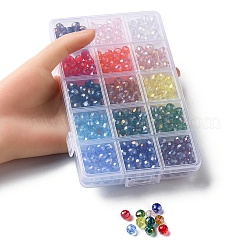 450 pièces 15 brins de perles de verre électrolytiques de style&nbsp;GLAA-YW0001-60