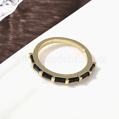 Anillos de dedo de circonita cúbica con micro pavé de latón para mujer&nbsp;RJEW-H256-10G-01