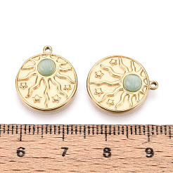 Anhänger aus 304 Edelstahl und Katzenaugen&nbsp;STAS-T072-09G