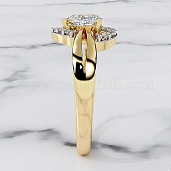 Aleación micro pavimenta los anillos de dedo de circonio cúbico&nbsp;WG498B6-01