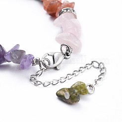 Natürliche & synthetische Mischsteinarmbänder des Chips&nbsp;X-BJEW-JB04394