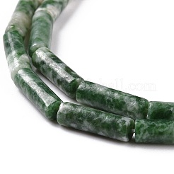 Fili di perle di diaspro spot verde naturale&nbsp;G-F247-50