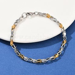 Bracelets à maillons en acier inoxydable 201 pour hommes et femmes&nbsp;BJEW-B143-03GP