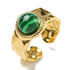 Anillos de puño abiertos de acero inoxidable 304 con revestimiento iónico (IP)&nbsp;RJEW-C079-18G