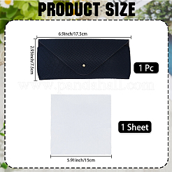1 Stück rechteckige Brillenetuis aus PVC-Leder&nbsp;AJEW-CN0005-06C