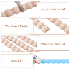 24 tira de borde de cintura tallada en madera para decoración de pared de fondo de sala de estar&nbsp;DIY-WH0622-555D