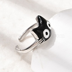 Bagues manchette en laiton émaillé pour femmes&nbsp;RJEW-L336-03P