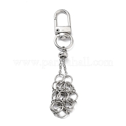Pendentif en forme de bouteille de souhaits en verre avec éclats de pierres précieuses naturelles chakra&nbsp;HJEW-JM03138-02