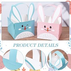 Hasen-Geschenkboxen aus Papier mit Griff&nbsp;CON-WH0095-40