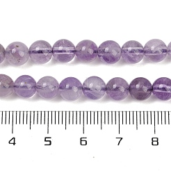 Natürlichen Amethyst Perlen Stränge&nbsp;G-M445-6mm-01C