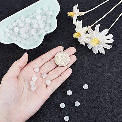 Natürliche weiße Jade runde Perle Stränge&nbsp;G-OC0001-09