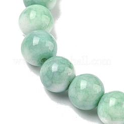 Braccialetti elasticizzati da donna con perline di vetro craquelé opaco da 10 mm&nbsp;BJEW-PH01823-19