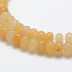 Natürlichen Topas Jade Perlen Stränge&nbsp;G-G665-12-6x4mm