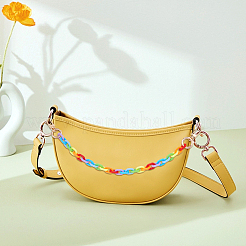 4 borsa con manici a catena in plastica ccb e acrilico color arcobaleno in 2 stili&nbsp;AJEW-WR0001-69