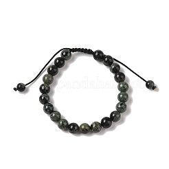 Bracelets de perles tressées en jaspe kambaba naturel rond de 8 mm&nbsp;BJEW-C067-01B-21