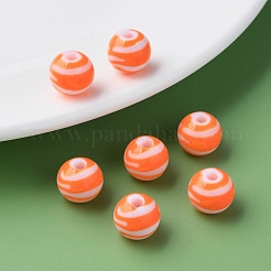 Cuentas acrílicas a rayas opacas&nbsp;MACR-S373-27A-04