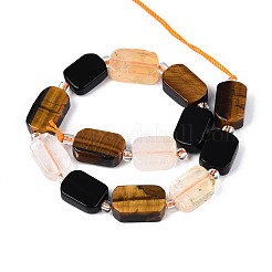 Colliers de perles en obsidienne naturelle&nbsp;G-N358-02A-05