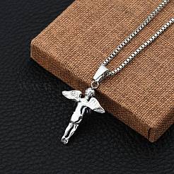Colliers pendentifs ange en acier inoxydable 304&nbsp;FS-WGF6D9B-01