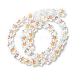 Transparent perles de verre brin&nbsp;X1-GLAA-F112-02I