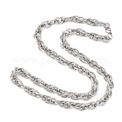 Collane alla moda in acciaio inossidabile 304 con catena a corda per uomo&nbsp;STAS-A028-N044-L