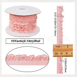 10 Yard elastischer Spitzenbesatz aus Polyester&nbsp;SRIB-WH0011-121D