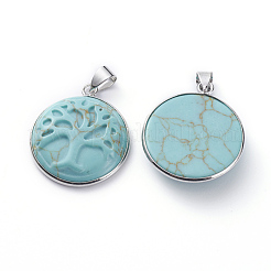 Pendientes de material sintético de color turquesa&nbsp;G-G807-B04