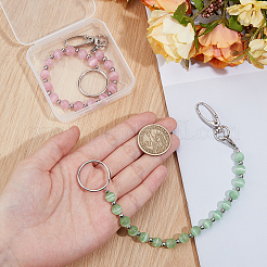 Porte-clés en perles œil de chat&nbsp;KEYC-NB00024