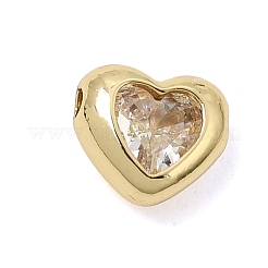 Perline di zirconi con pavé di ottone&nbsp;KK-CBA960E-05B-G