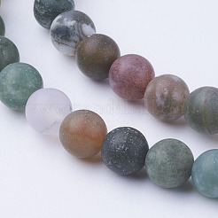 Chapelets de perle en agate indienne naturelle&nbsp;G-G735-01F-6mm